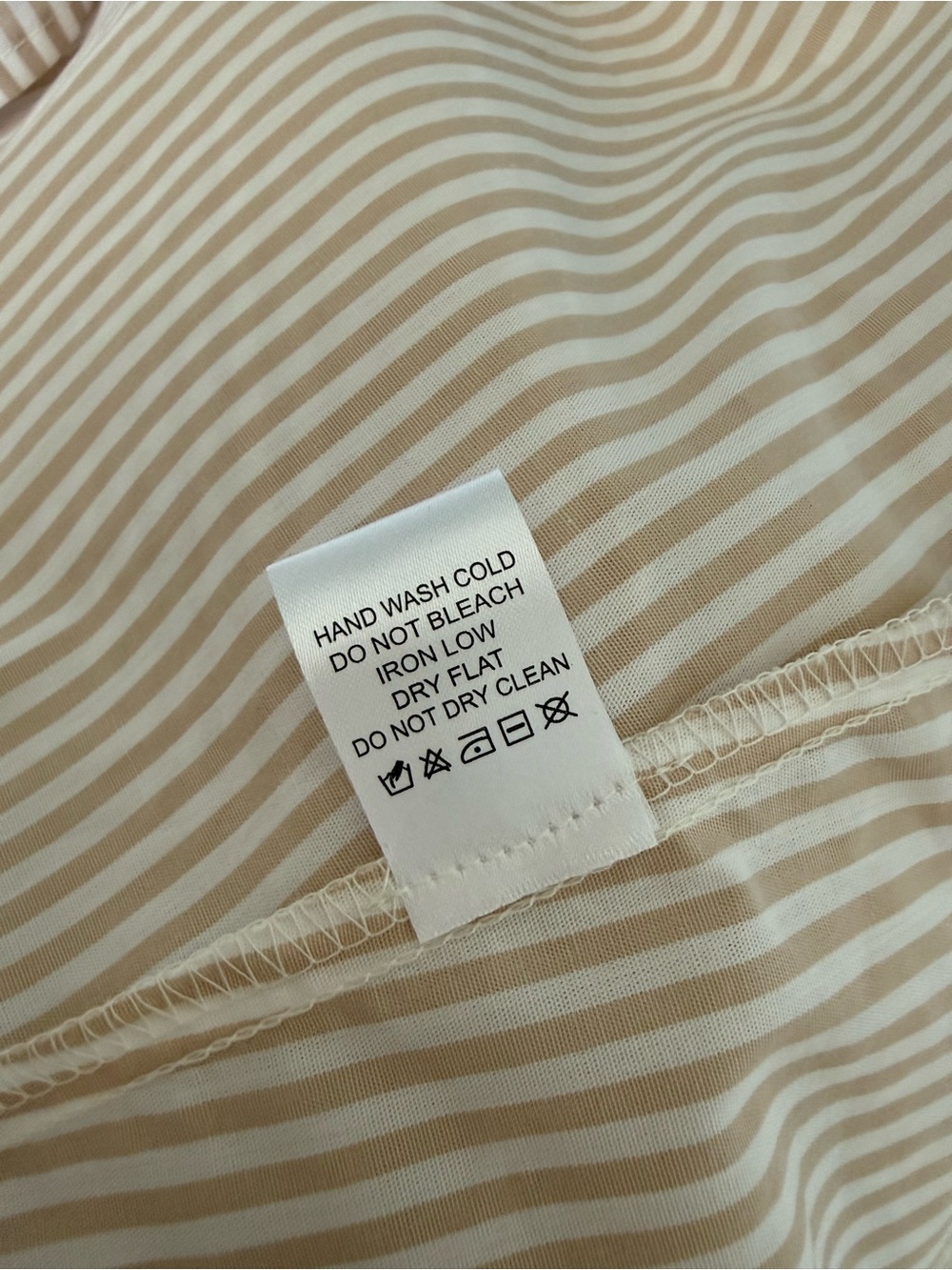 Smocked Cream Striped Maxi Dress with Adjustable Side Ties - Picture 6 of 11